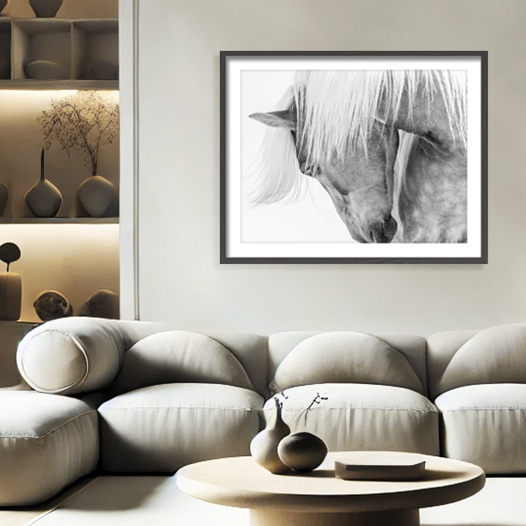 "Halflinger Portrait" Framed Print Wall Art