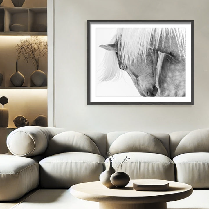 "Halflinger Portrait" Framed Print Wall Art