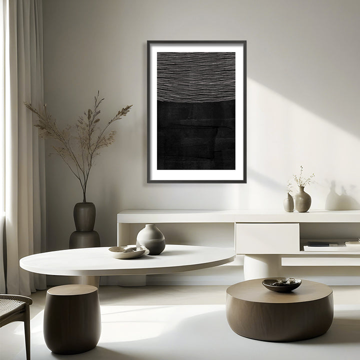 "Blackened Line" Framed Print Wall Art