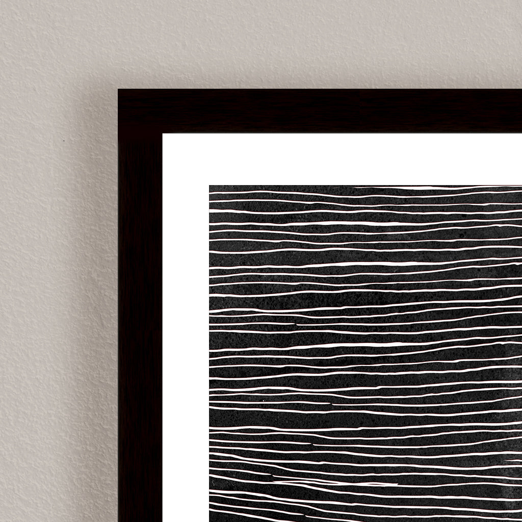 "Blackened Line" Framed Print Wall Art