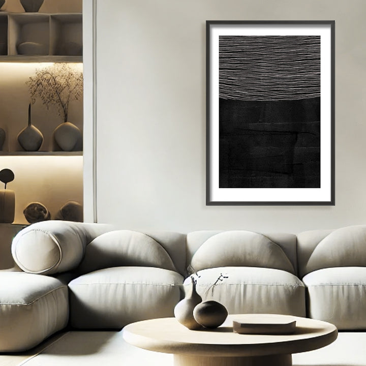 "Blackened Line" Framed Print Wall Art