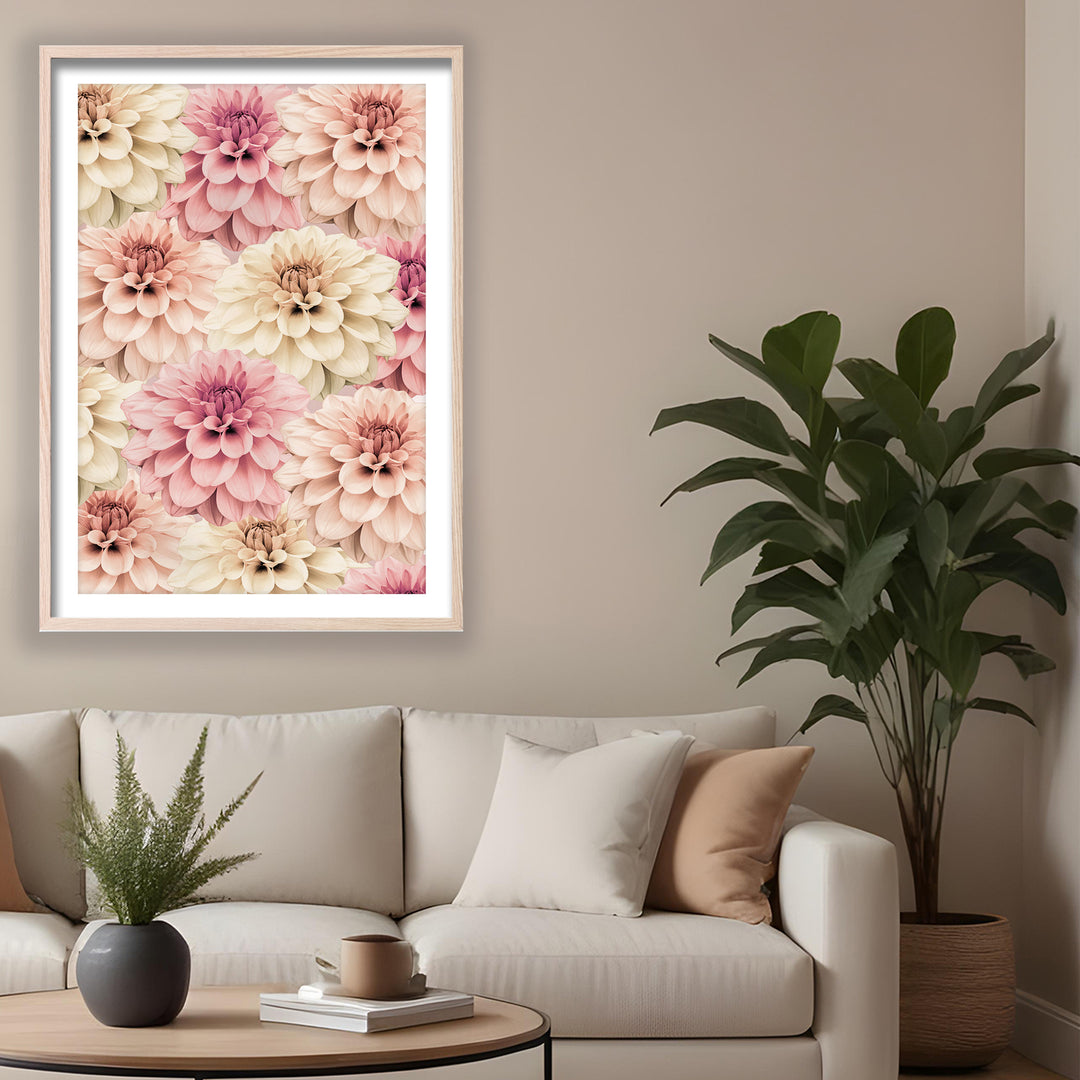 "Dahlia" Framed Print Wall Art