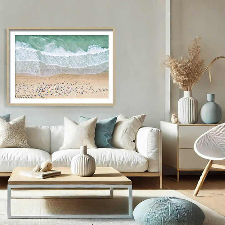"Summer Beach" Framed Print Wall Art