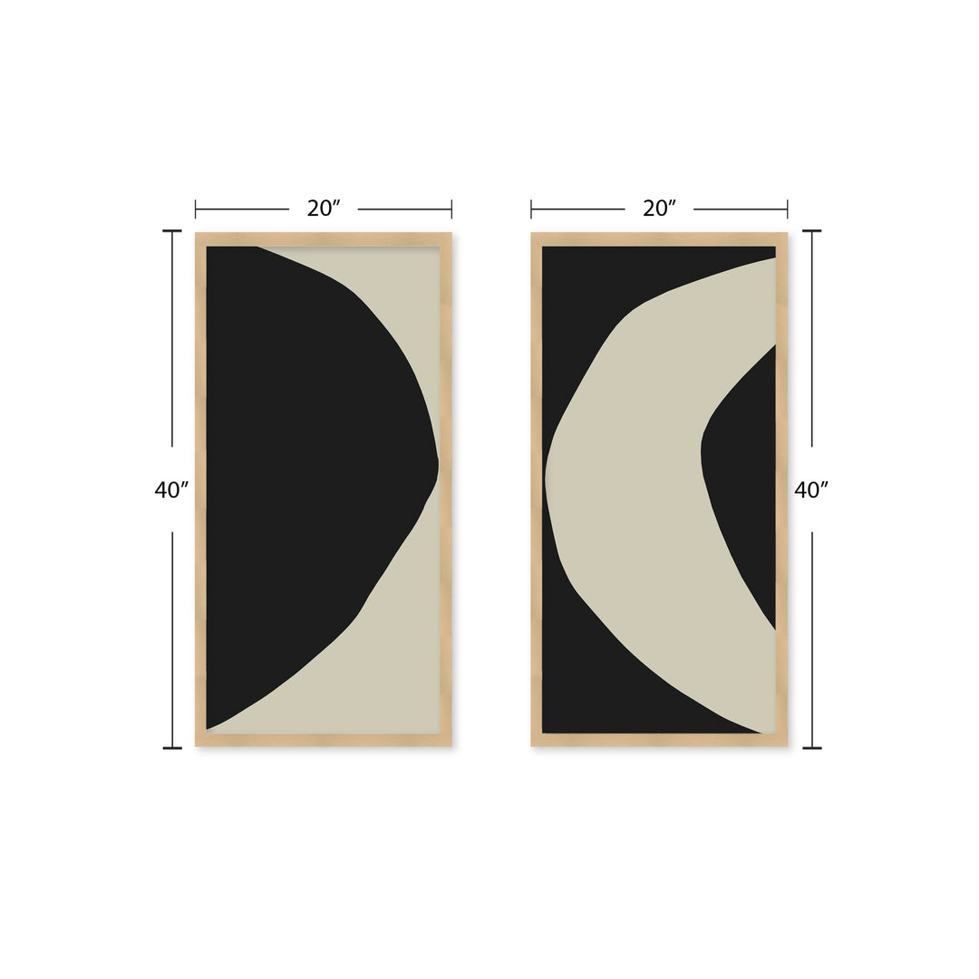 "Blackbird" Set of Two Framed Textured Wall Art