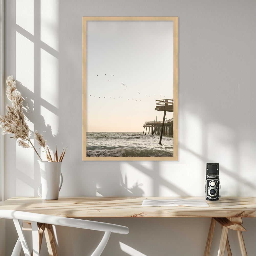 "California Surfers" Framed Textured Wall Art