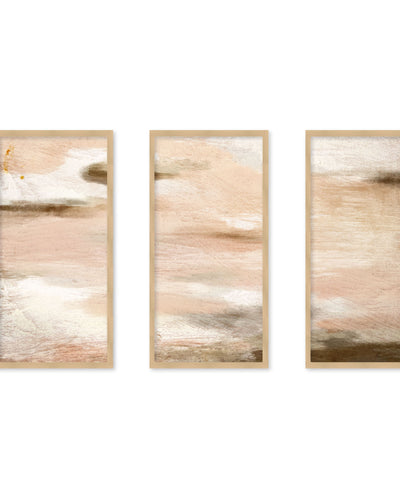 "Sophie" Set of Three Framed Textured Wall Art