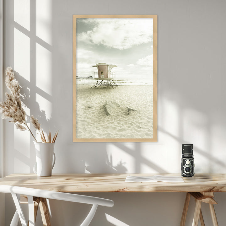 " Vintage Imperial Beach" Framed Textured Wall Art