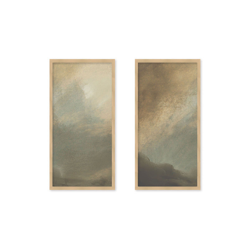 "Mid Summer Storm" Set of Two Framed Textured Wall Art