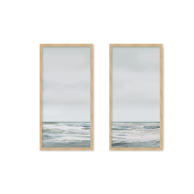 "White Day" Set of Two Framed Textured Wall Art