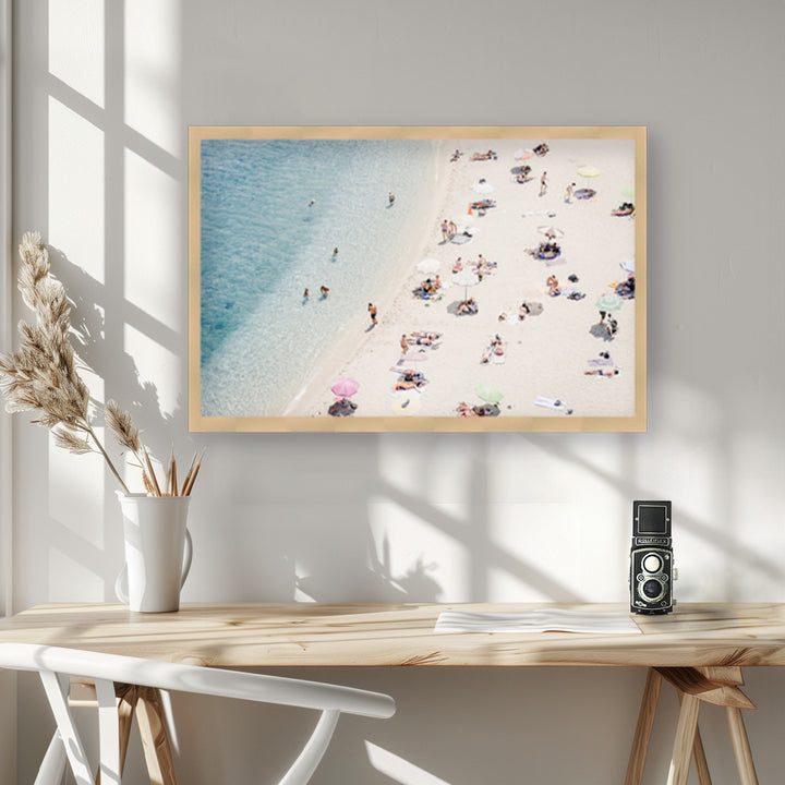 "Beach Life Italy #2" Framed Textured Wall Art