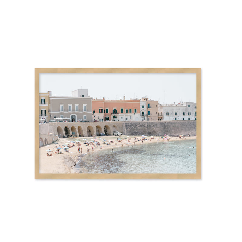 "Beach Gallipoli Italy" Framed Textured Wall Art