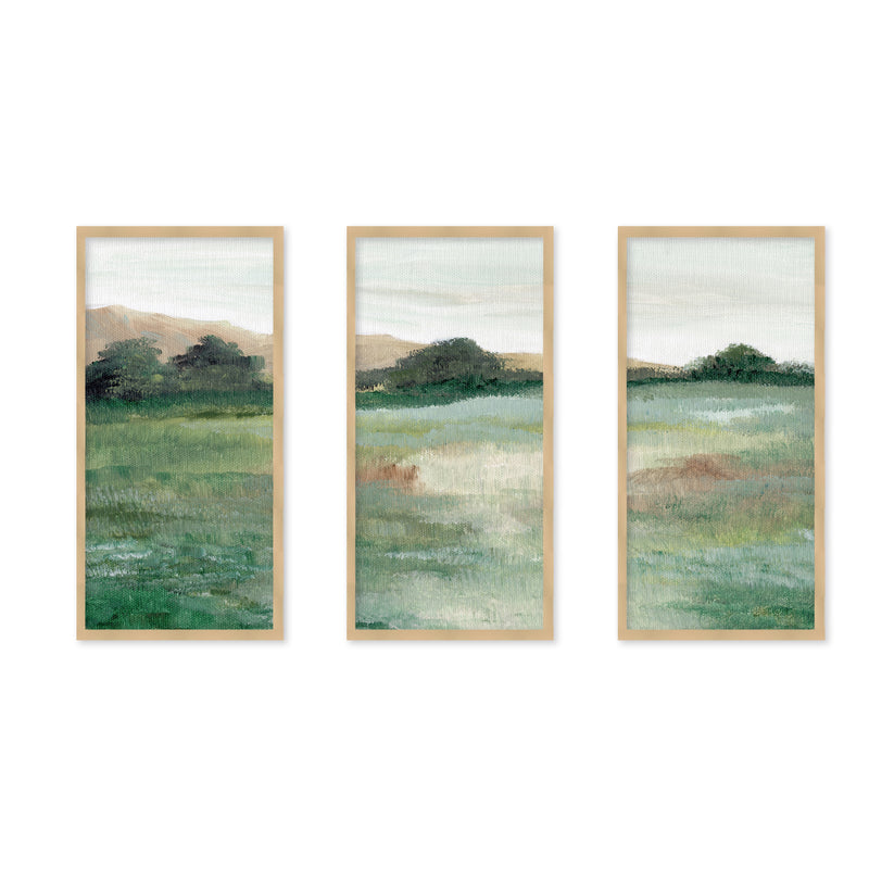 "Countryside" Set of Three Framed Textured Wall Art