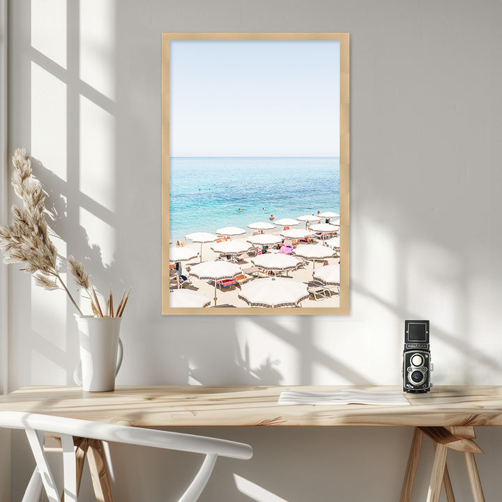 "Beach in Tropea" Framed Textured Wall Art
