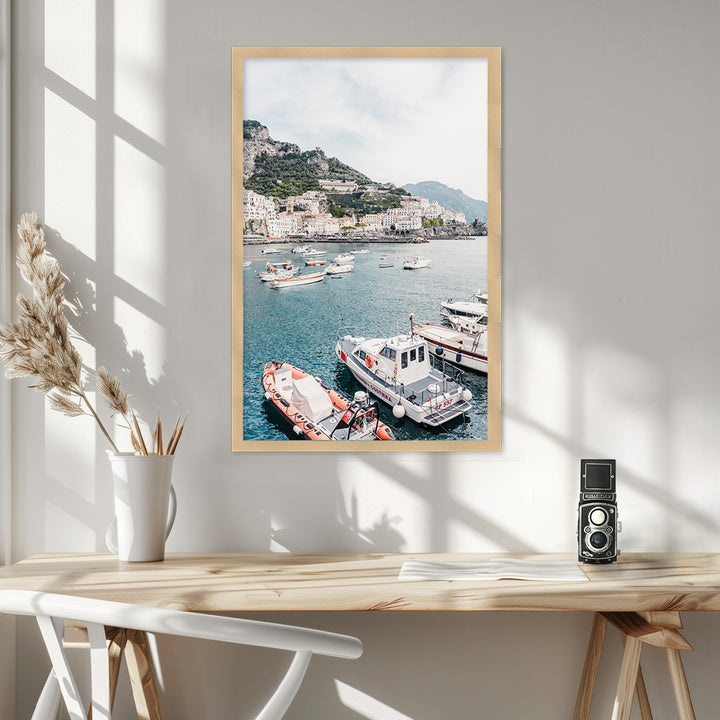 "Amalfi coast" Framed Textured Wall Art