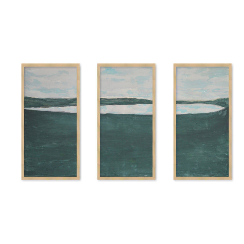 "Mystic Abyss" Set of Three Framed Textured Wall Art