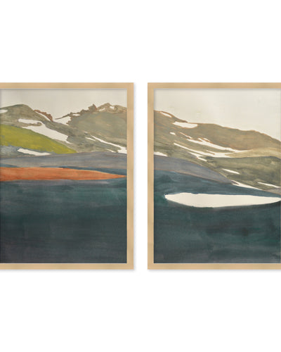 "Back To Basecamp 9" Set of Two Framed Textured Wall Art