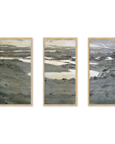 "Back To Basecamp 30" Set of Three Framed Textured Wall Art