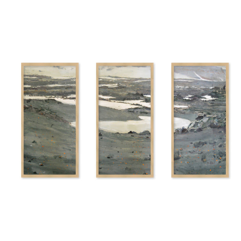 "Back To Basecamp 30" Set of Three Framed Textured Wall Art