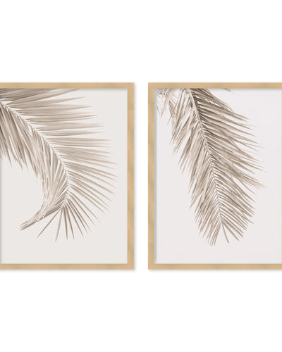 "Whispers of Paradise" Set of Two Framed Textured Wall Art