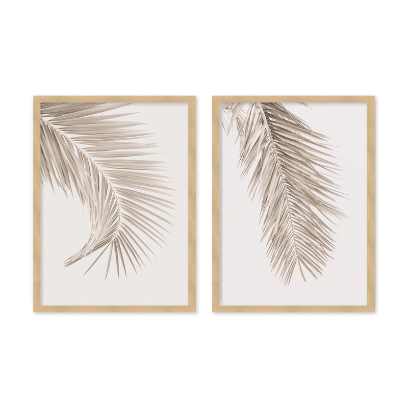 "Whispers of Paradise" Set of Two Framed Textured Wall Art