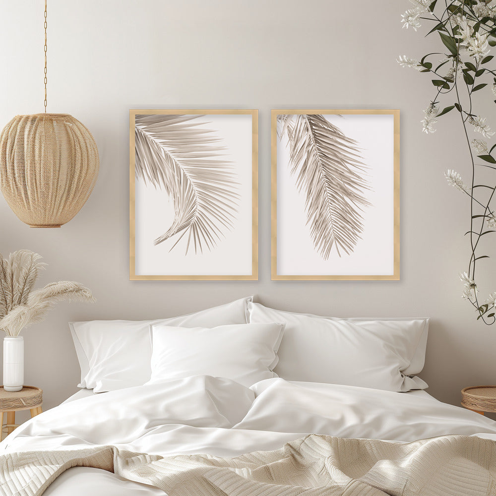 "Whispers of Paradise" Set of Two Framed Textured Wall Art