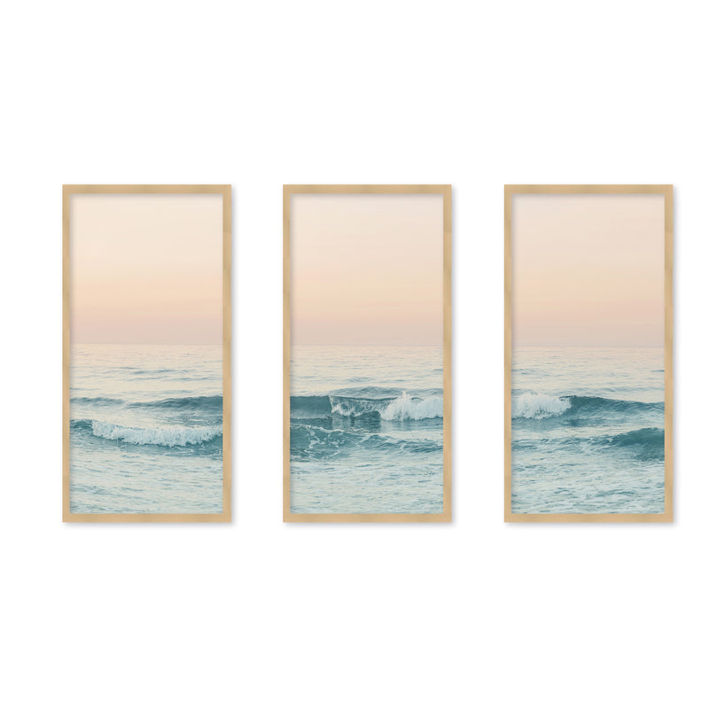 "Greece" Set of Three Framed Textured Wall Art