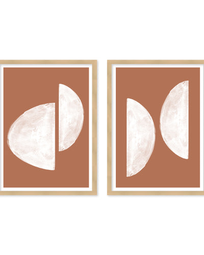 "Balance and Simplicity" Set of Two Framed Textured Wall Art