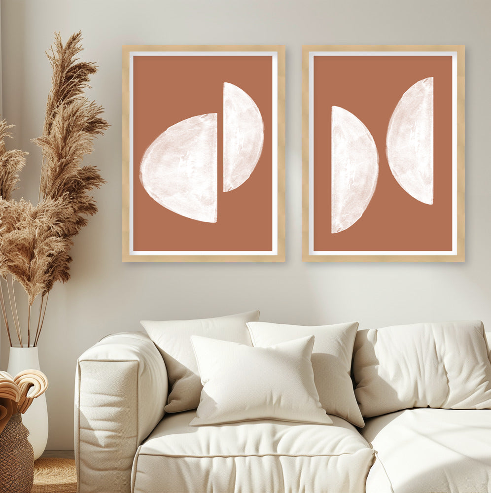"Balance and Simplicity" Set of Two Framed Textured Wall Art