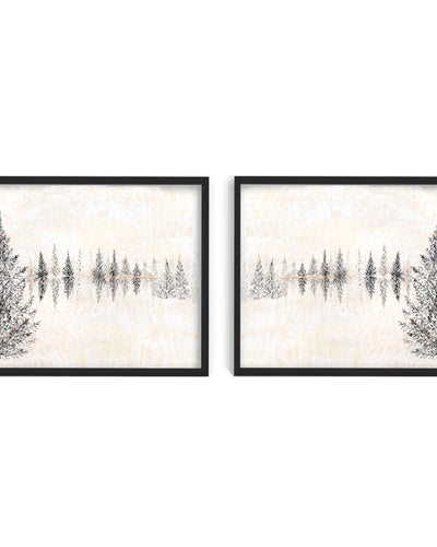 "Monoscape V-II" Set Canvas Wall Art By Karen Biery