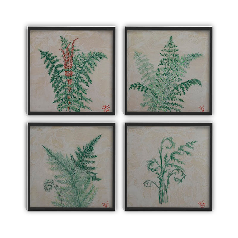 "Monoscape XLVI" Four Piece Canvas Wall Art Set By Karen Biery