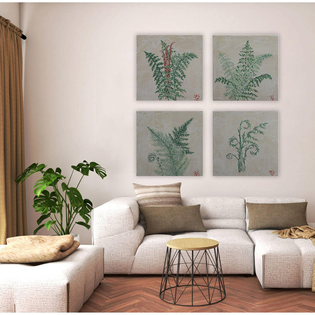 "Monoscape XLVI" Four Piece Canvas Wall Art Set By Karen Biery