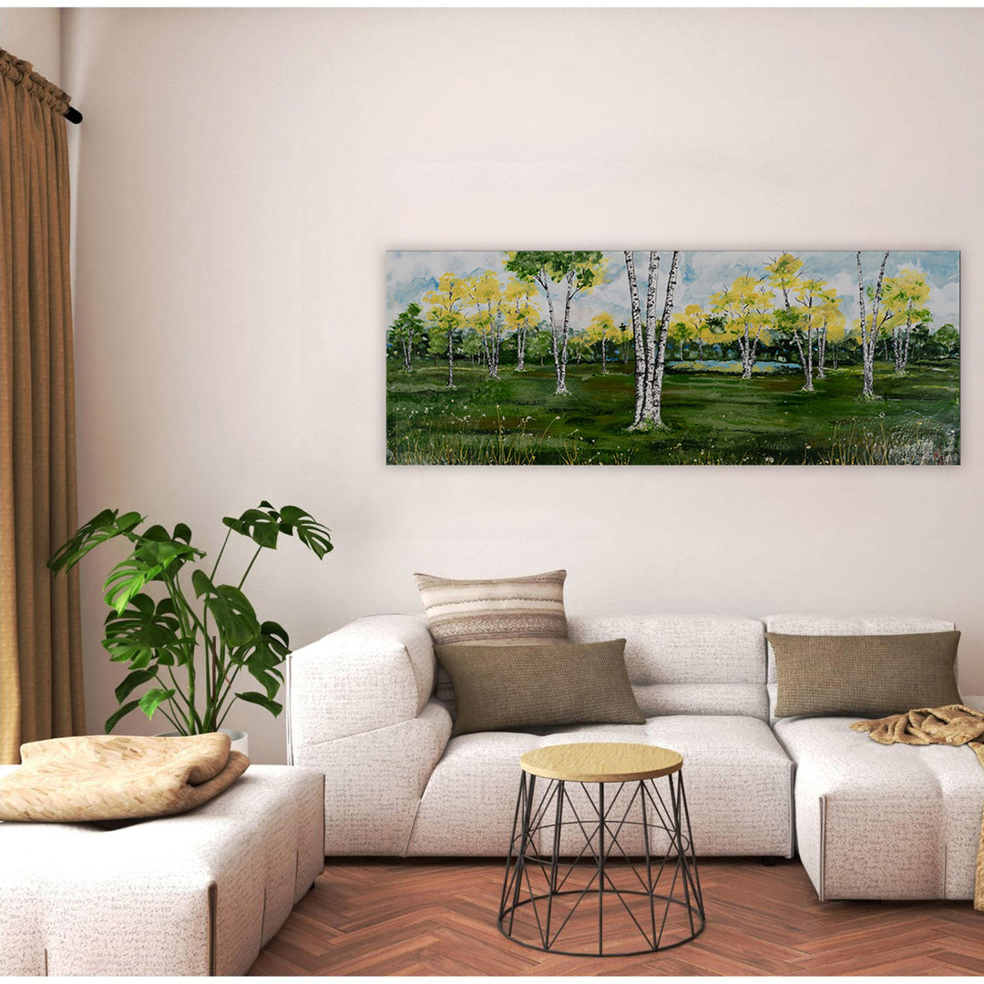 "Summer Birchscape" Canvas Wall Art Karen Biery