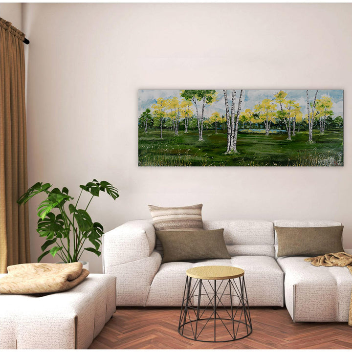 "Summer Birchscape" Canvas Wall Art Karen Biery