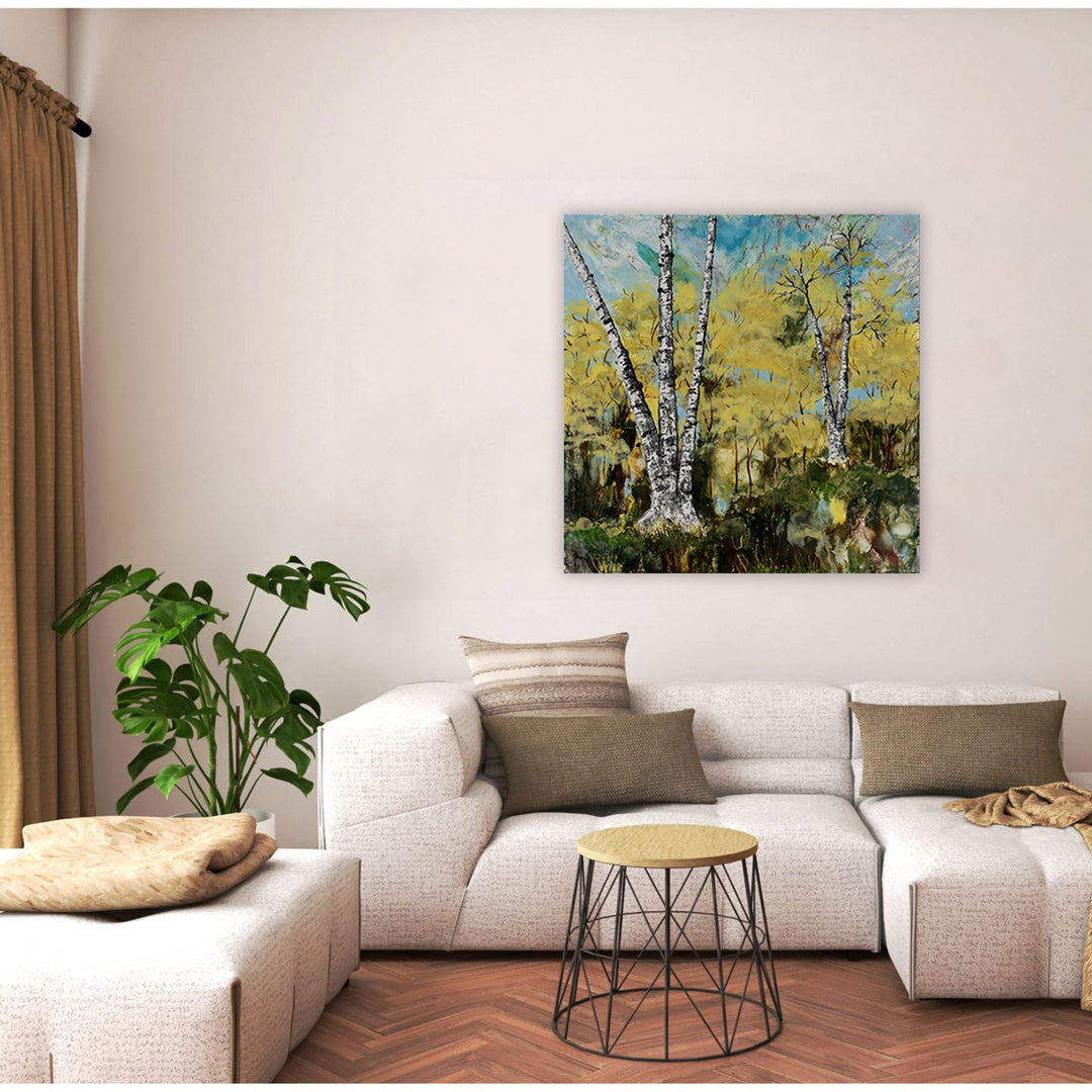 "Rustic Birch" Canvas Wall Art Karen Biery