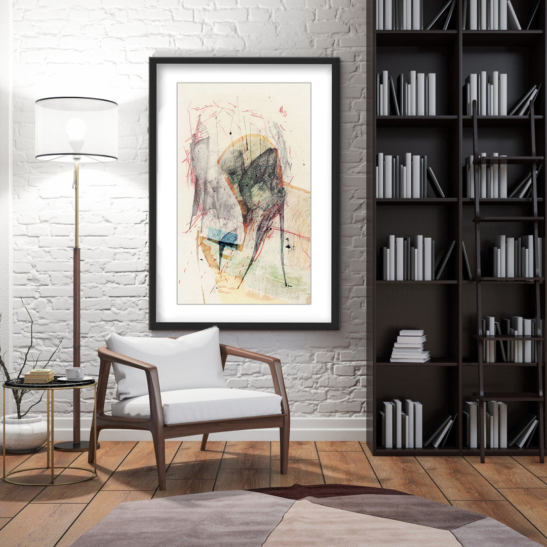"Blue Light" Framed Matted Print  Wall Art