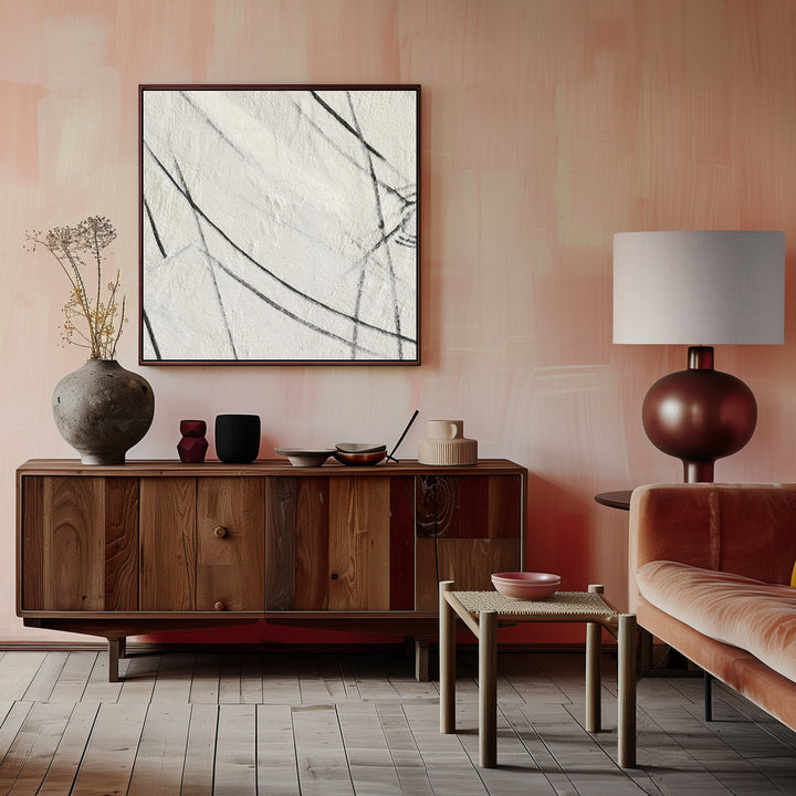 "Scratched #1" Framed Canvas Wall Art by Alma Studio