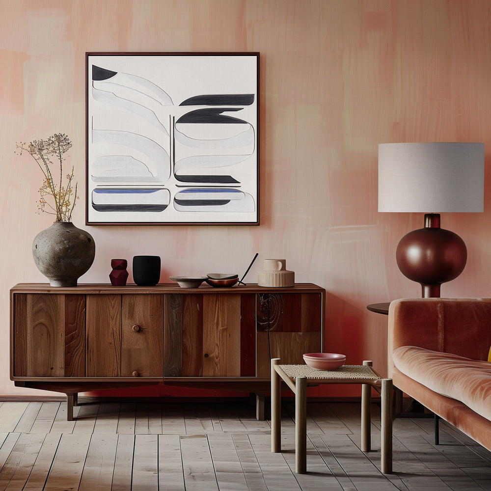 "Balance I" Framed Canvas Wall Art by Alma Studio