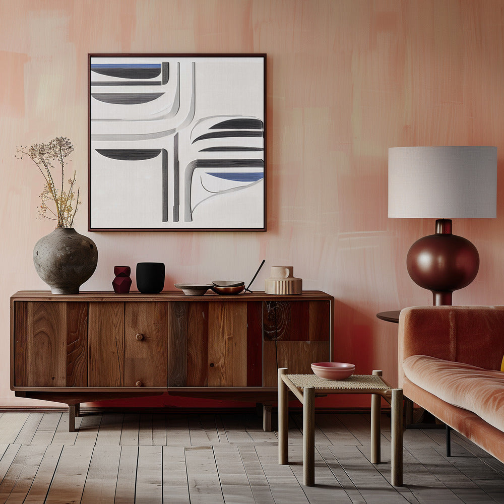 "Balance II" Framed Canvas Wall Art by Alma Studio