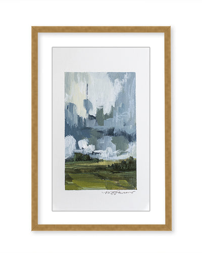 Open Box · Etheric Horizon: Abstract Hills Under Cloudy Skies by Marian Parsons