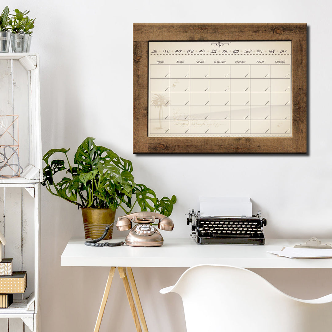 Open box Natural' Dry Erase Monthly Calendar on ArtPlexi wall art