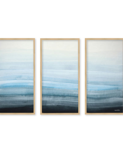 "Dreamers Shore"Set of Three Framed Textured Wall Art