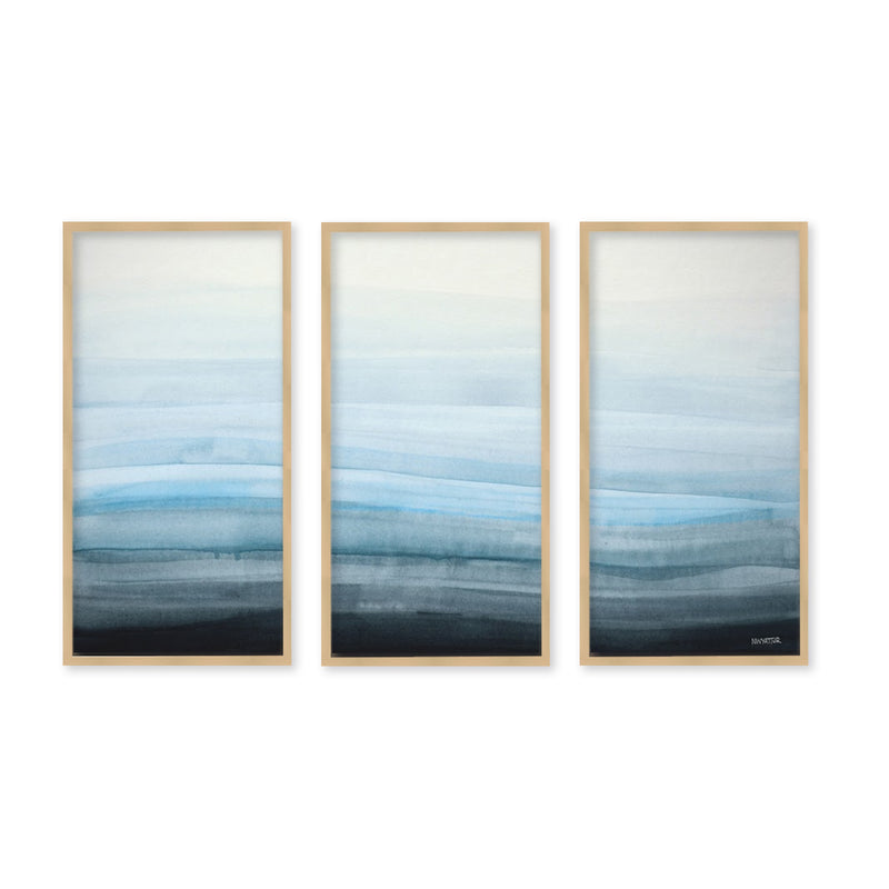 "Dreamers Shore"Set of Three Framed Textured Wall Art