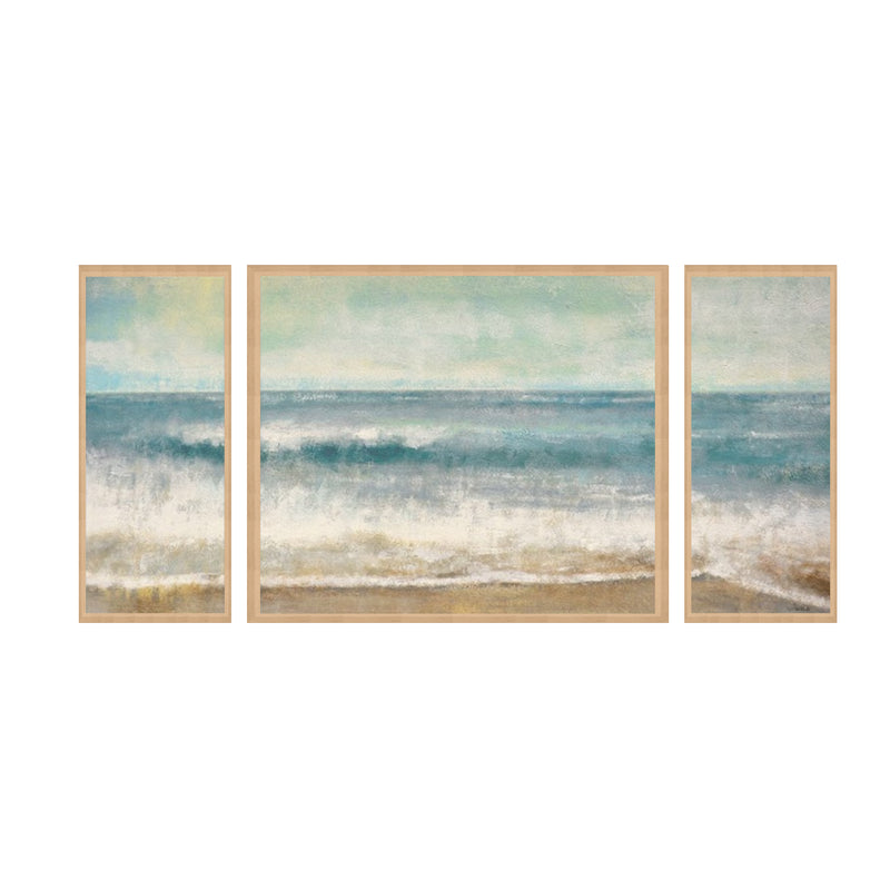 "Beach Memories" Set of Three Framed Canvas Wall Art