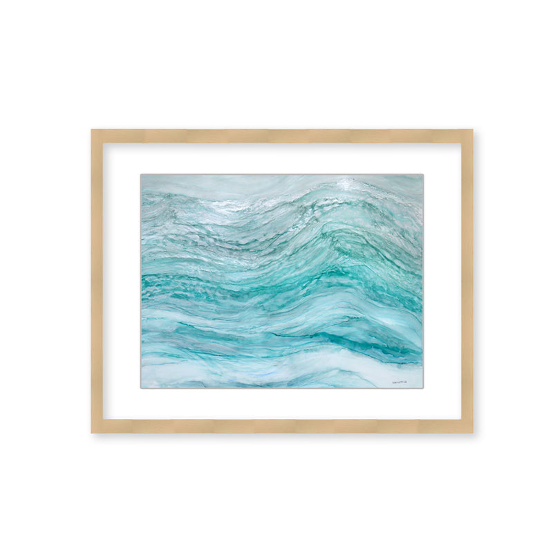 "Neptune's Fury" Framed Matted Print Wall Art