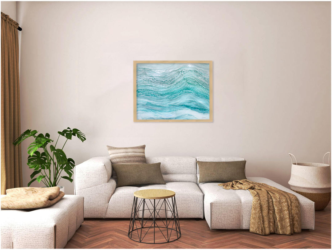 "Neptune's Fury" Framed Matted Print Wall Art