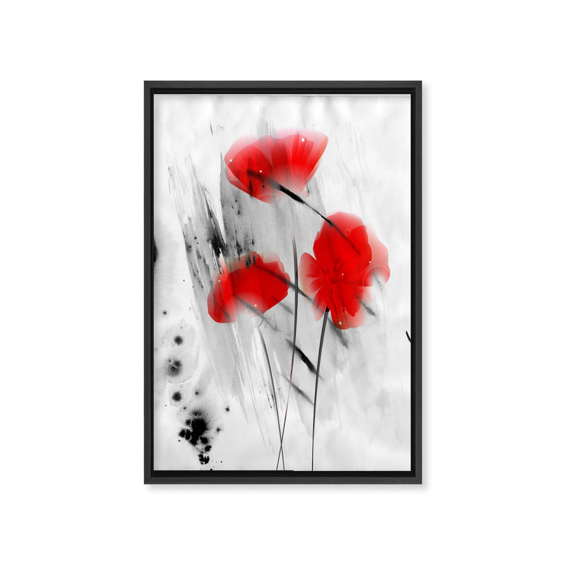 "Painted Petals III" Framed Canvas Wall Art