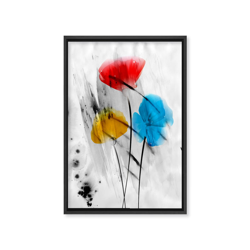 "Painted Petals III-B" Framed Canvas Wall Art