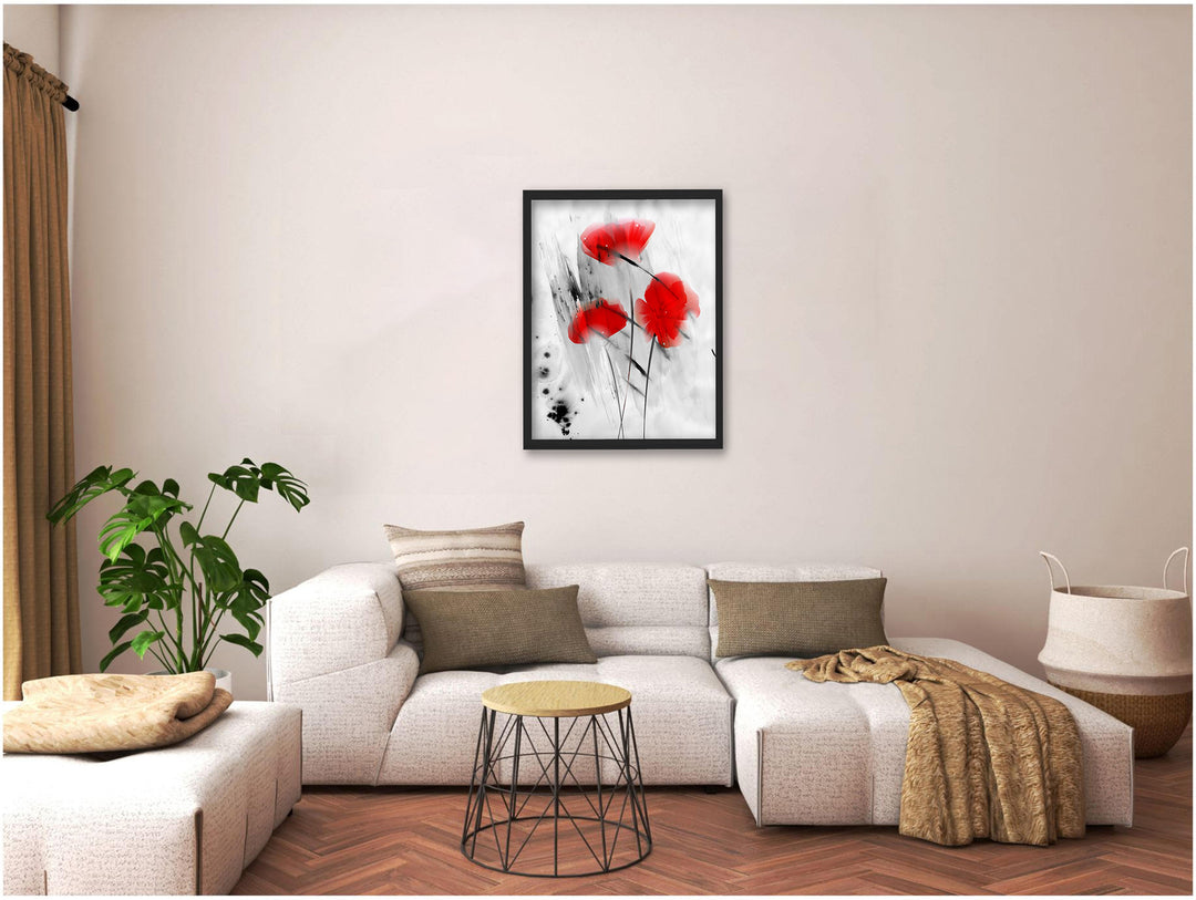 "Painted Petals III" Framed Canvas Wall Art