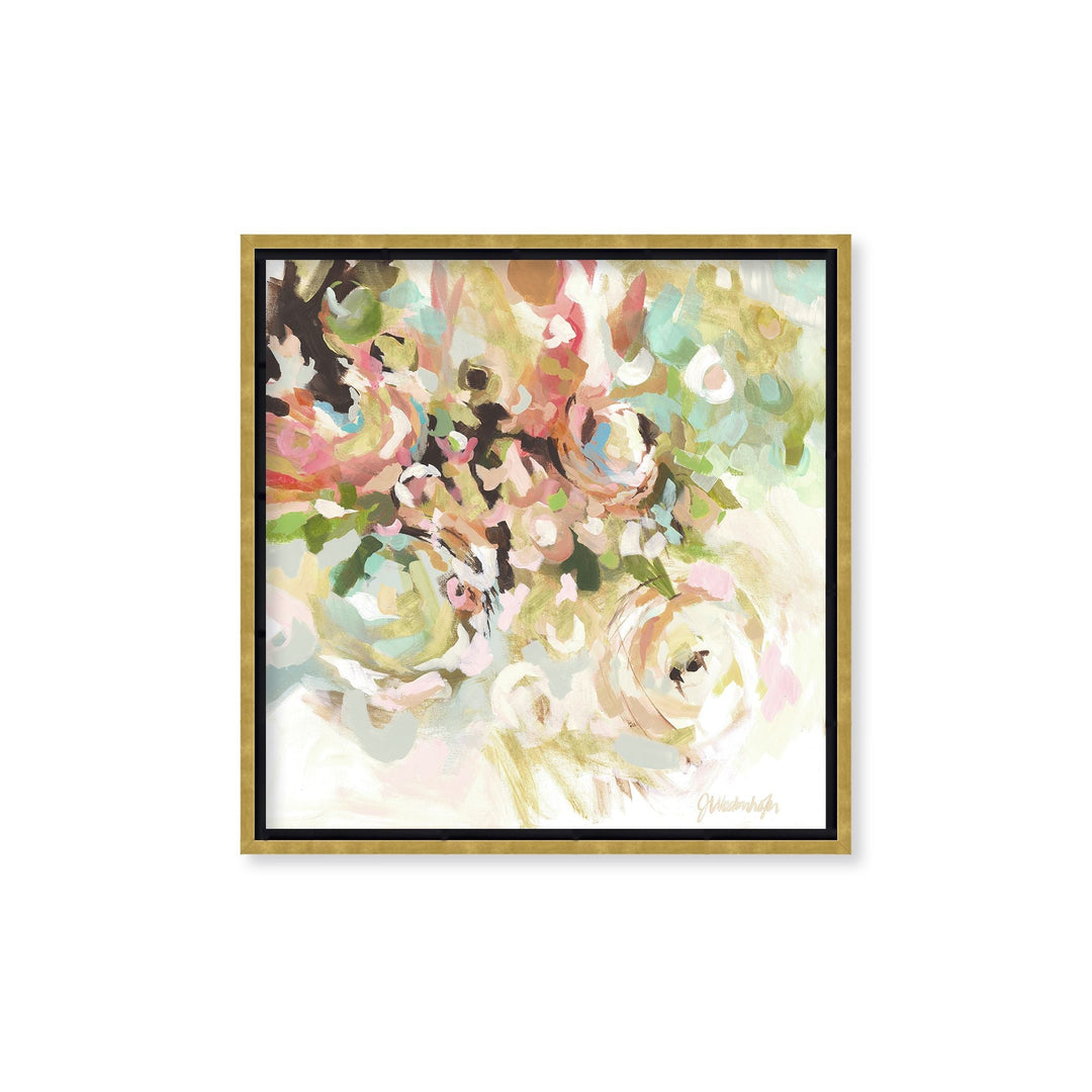 Open box Flower AbstractFramed Embellished Canvas Wall Art wall art