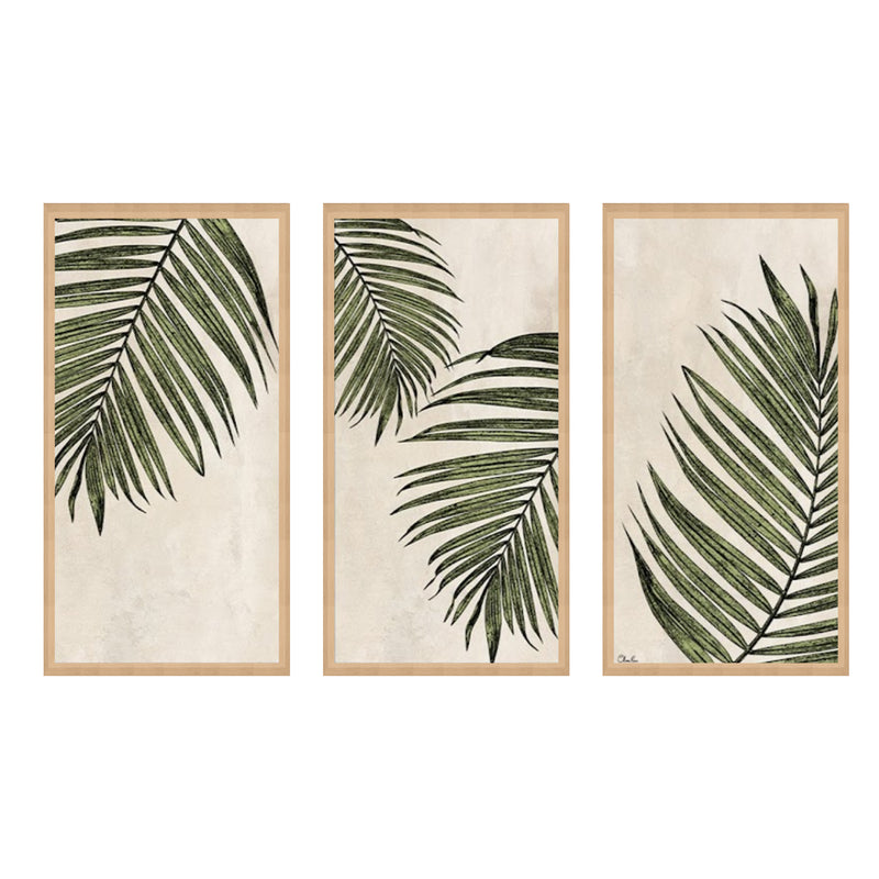 "Poetic Flora Set I" Set of Three Framed Canvas Wall Art